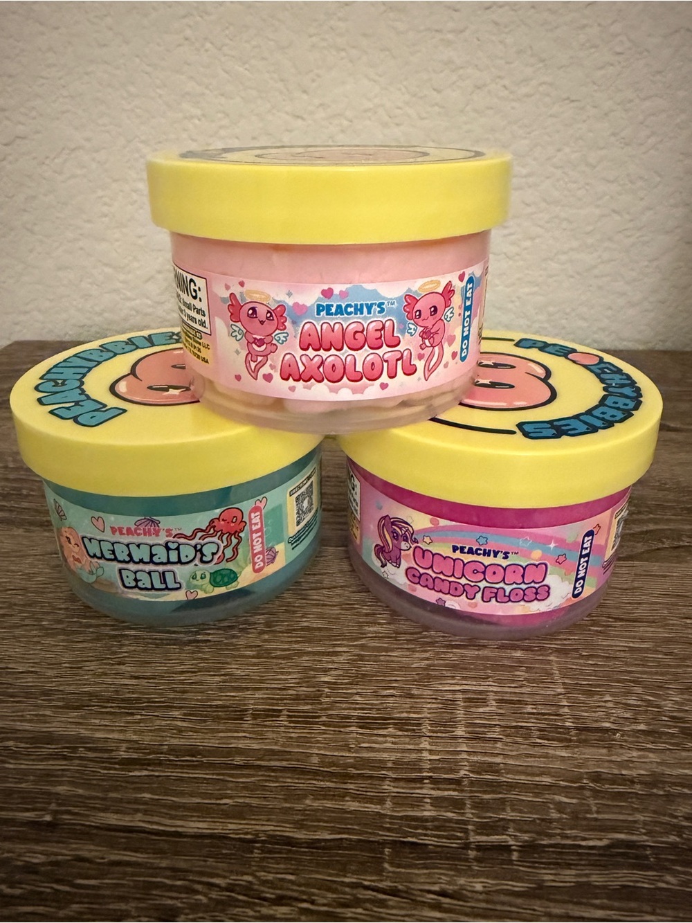 Peachybbies Slime Lot 4 Mermaid’s Ball Unicorn Candy Floss  Angel Axolotl